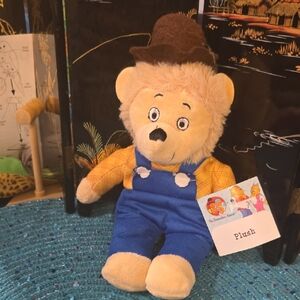 Adorable Plush Bear in Blue Outfit